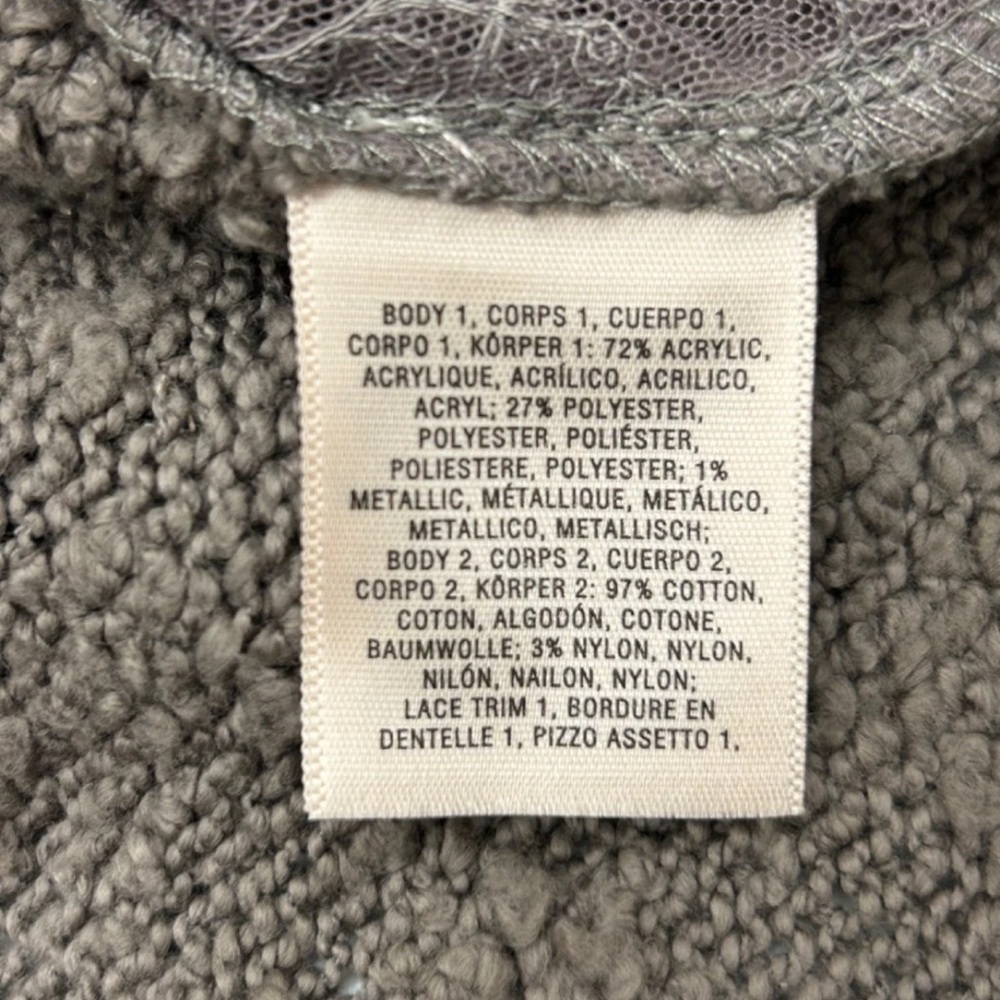 Anthropologie Angel of the North Sweater Women Small Cream Brown Art to Wear - Picture 8 of 11
